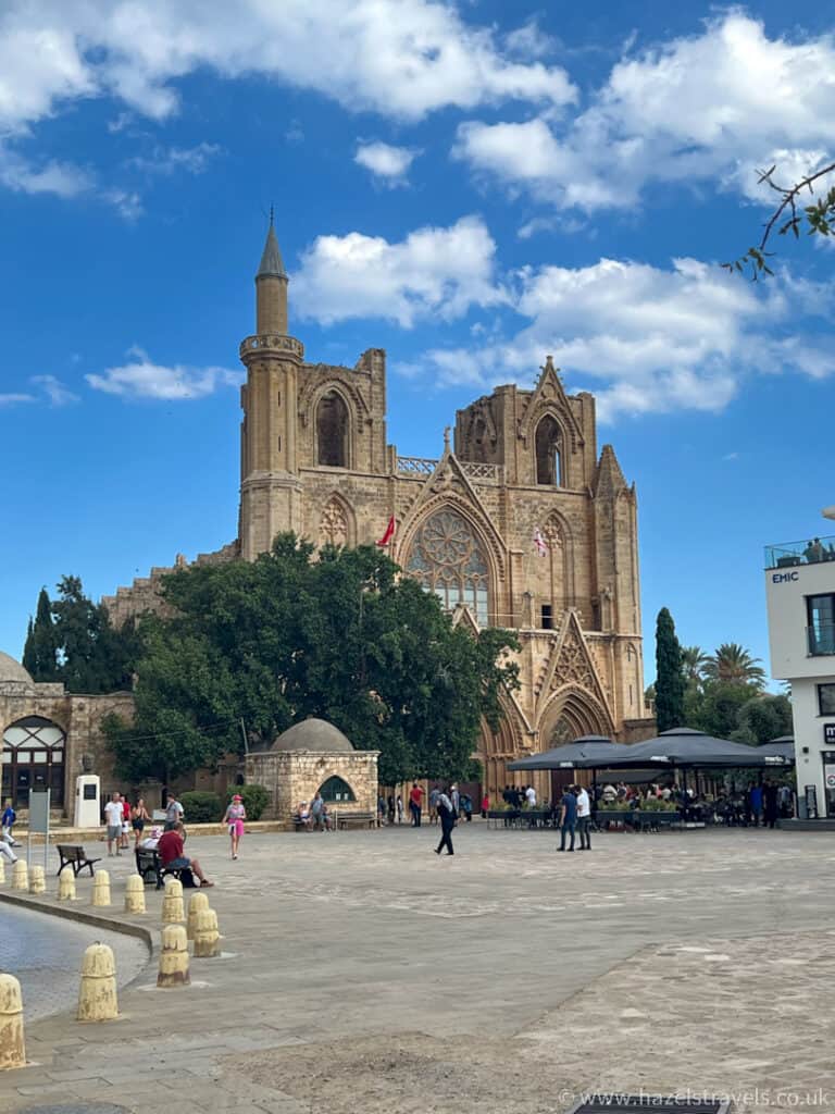 an old church with a green foliage in the town of Famagusta, Cyprus