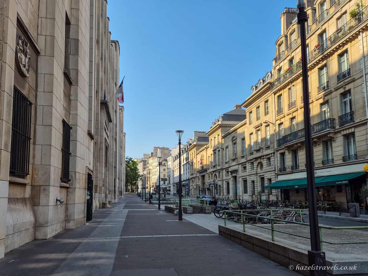 Rue Bonaparte, Paris — Quiet street lined with historic buildings and high-end stores in Saint-Germain-des-Prés.