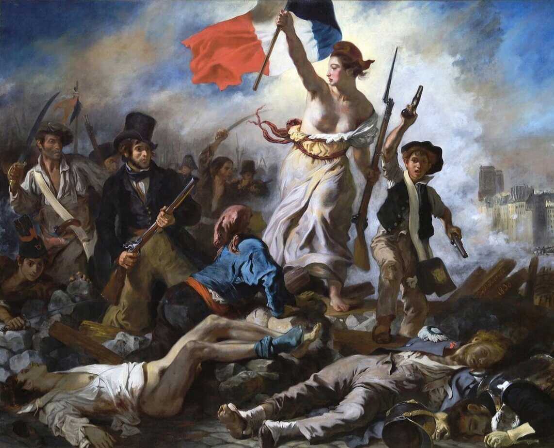 Liberty Leading the People by Eugène Delacroix – a powerful and emotional symbol of revolution and national pride.