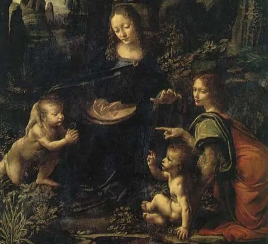 The Virgin of the Rocks by Leonardo da Vinci – one of the standout Louvre highlights from the Italian Renaissance section.