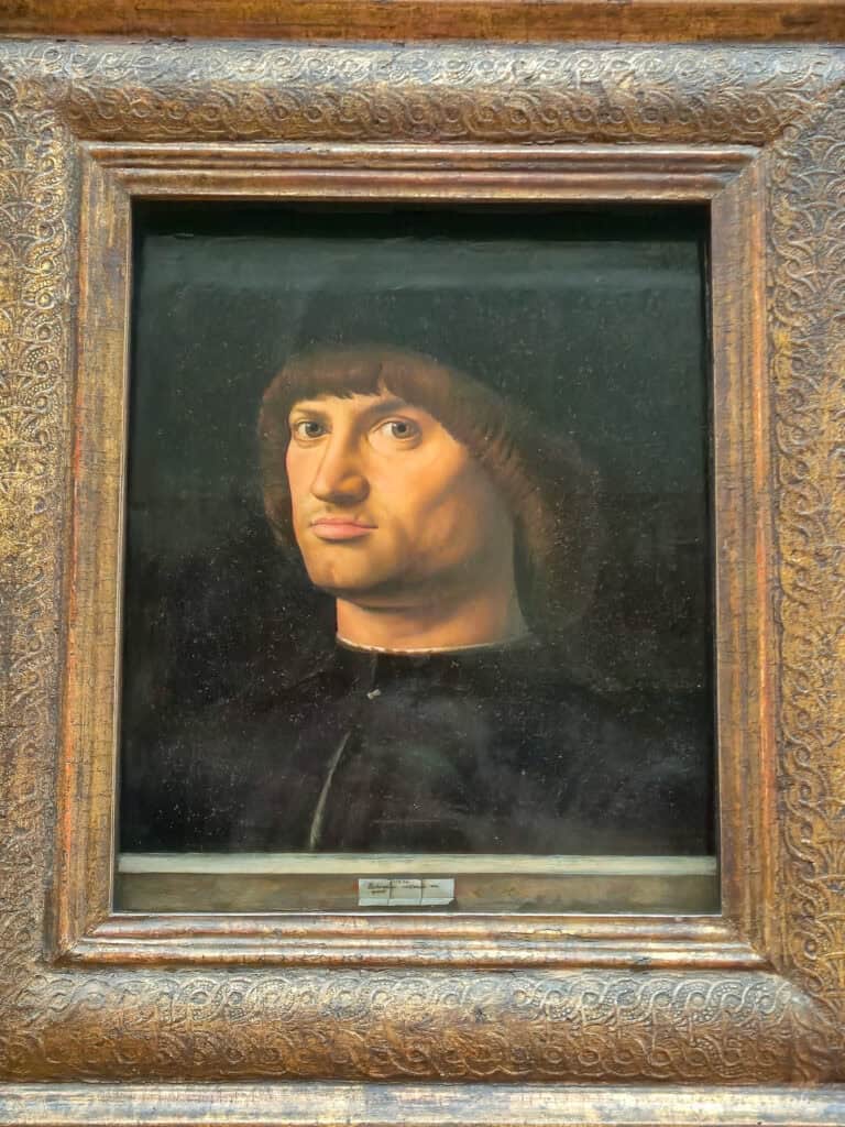 Antonello da Messina — Portrait of a Man (c.1475–1476), displayed in the Louvre Museum, Paris.